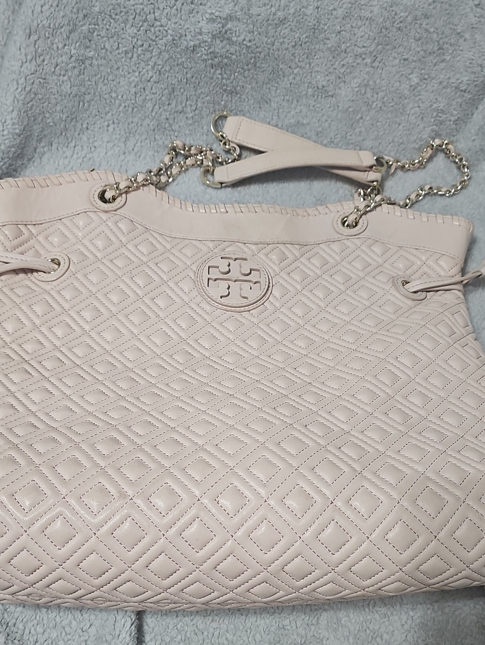 Tory Burch Leather Tote Handbag And Wallet Set Classic Designer Purse |